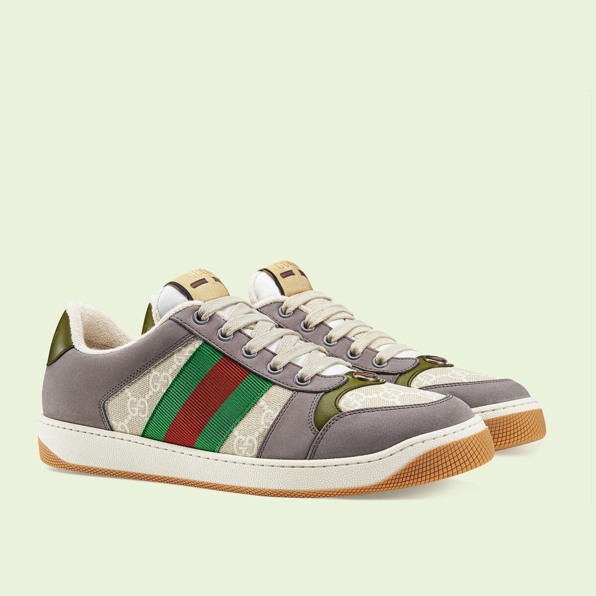 Gucci o1s1wg110625 Screener Sneakers With Web in Multicolor Size US 7.5 / EU 40-41 - 2 Thumbnail