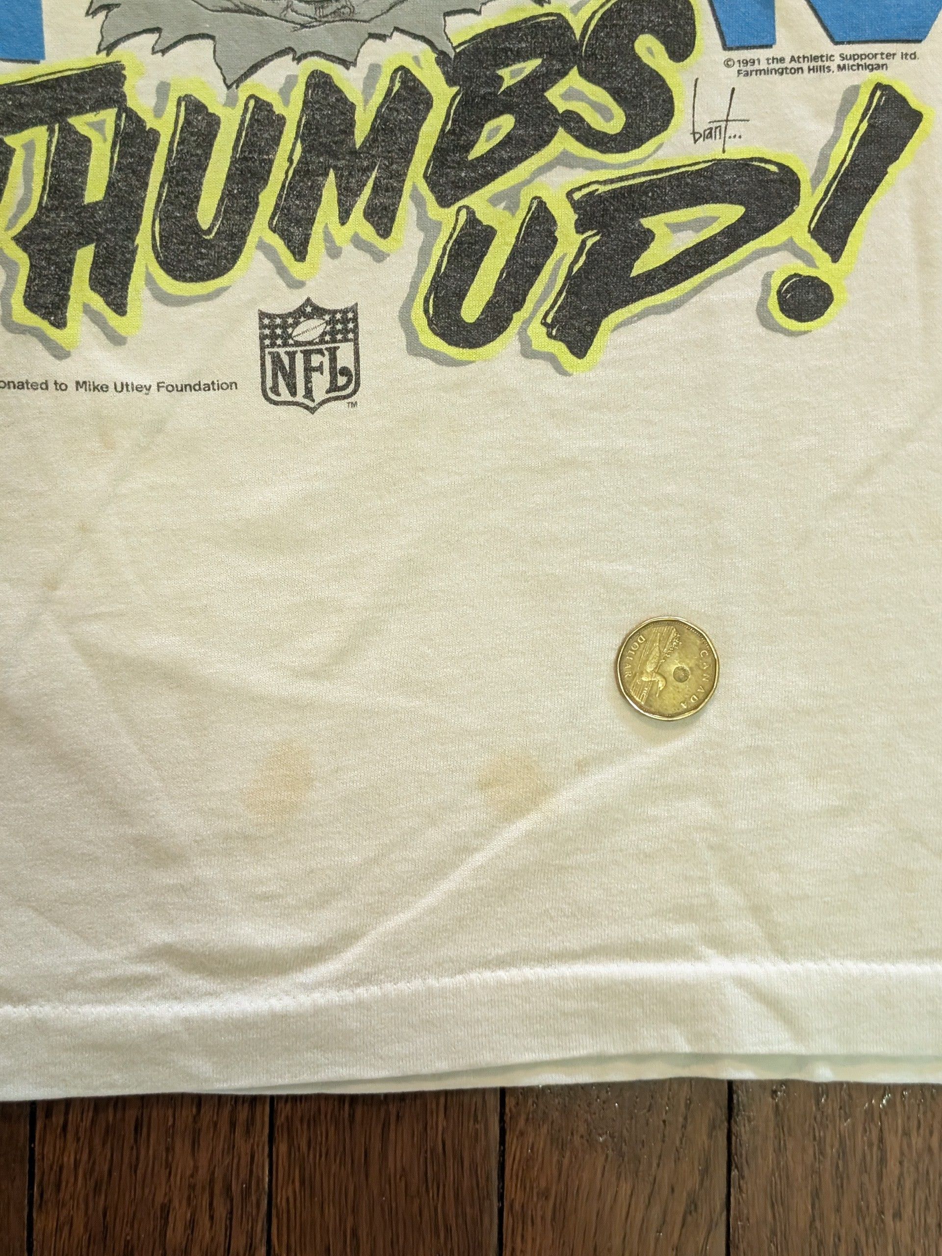 Other 1991 Mike Utley Detroit Lions Screen Stars T-Shirt Size XL Size US XL / EU 56 / 4 - 6 Thumbnail