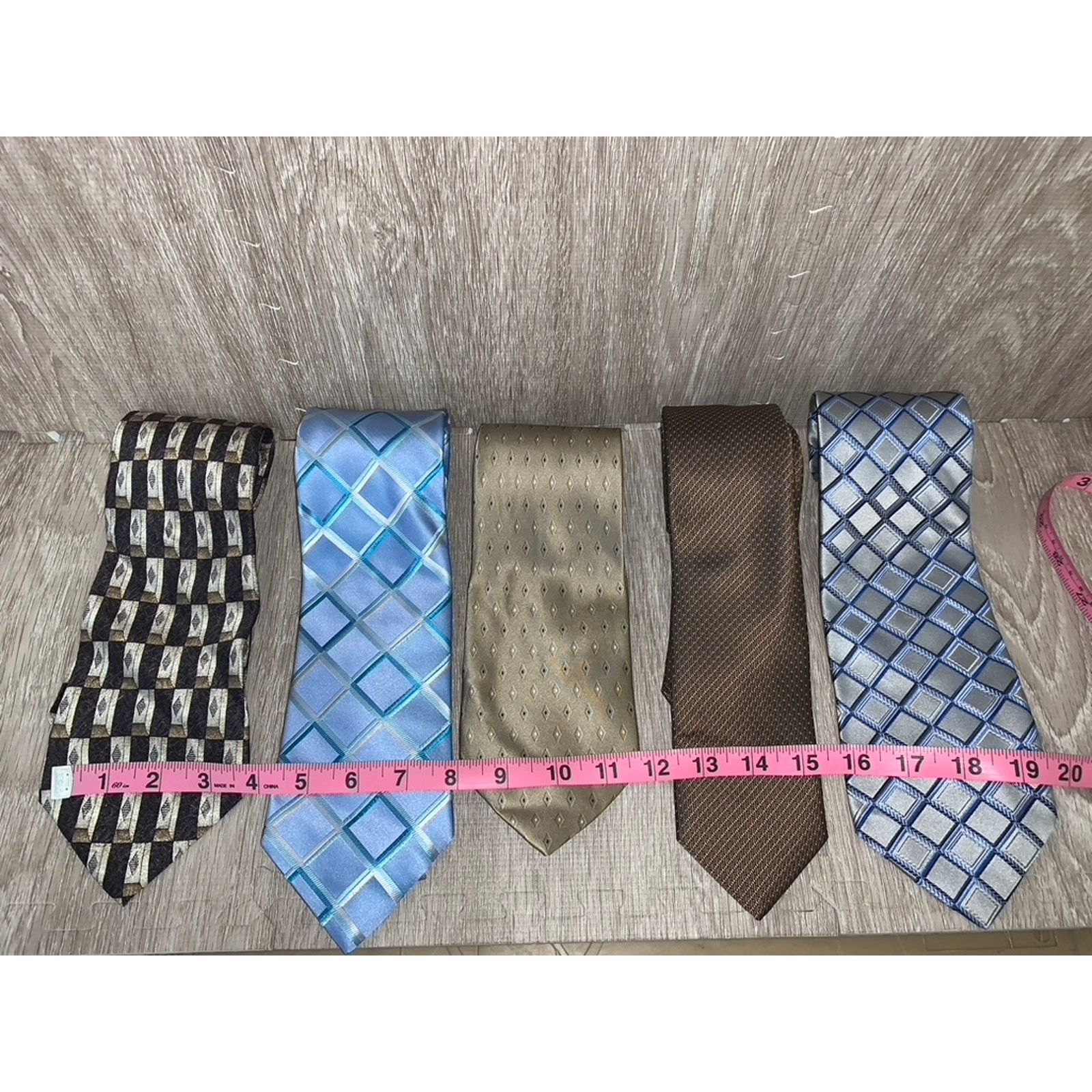 Stafford Stafford Men's Silk Neckties Set of 5 Geometric Patterns Size ONE SIZE - 2 Thumbnail