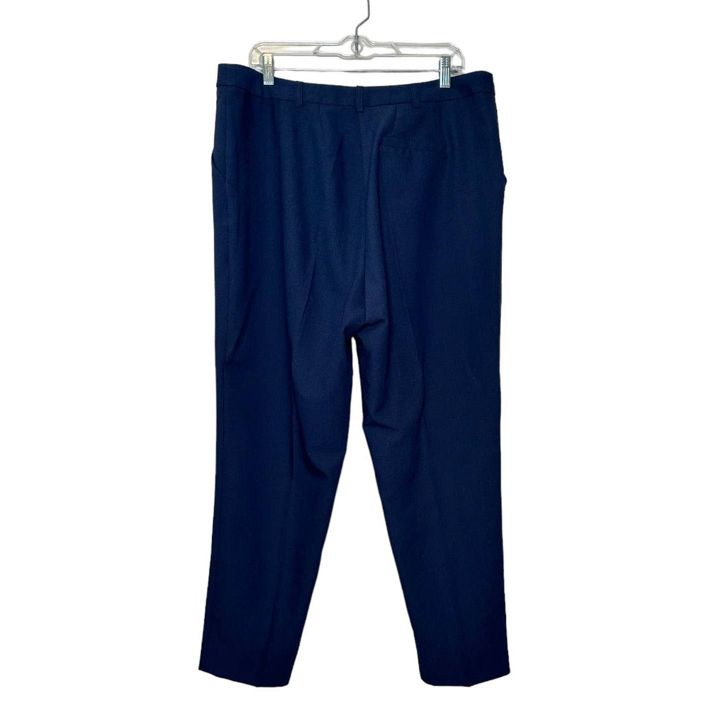 Asos Asos navy blue flat front pants size 14 Size 36" / US 14 / IT 50 - 2 Thumbnail