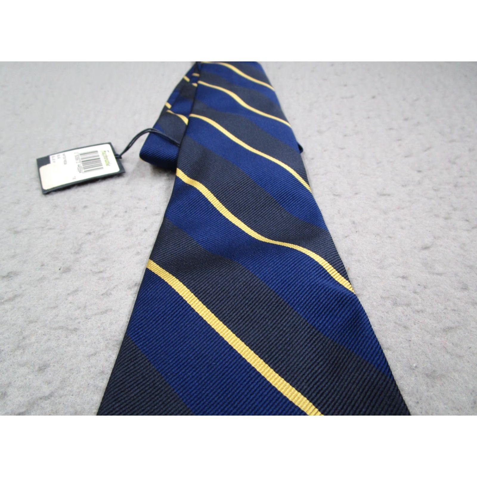 Faconnable Façonnable Men's Silk Neck Tie Blue Striped Luxury Made in Italy Classic Size ONE SIZE - 2 Thumbnail