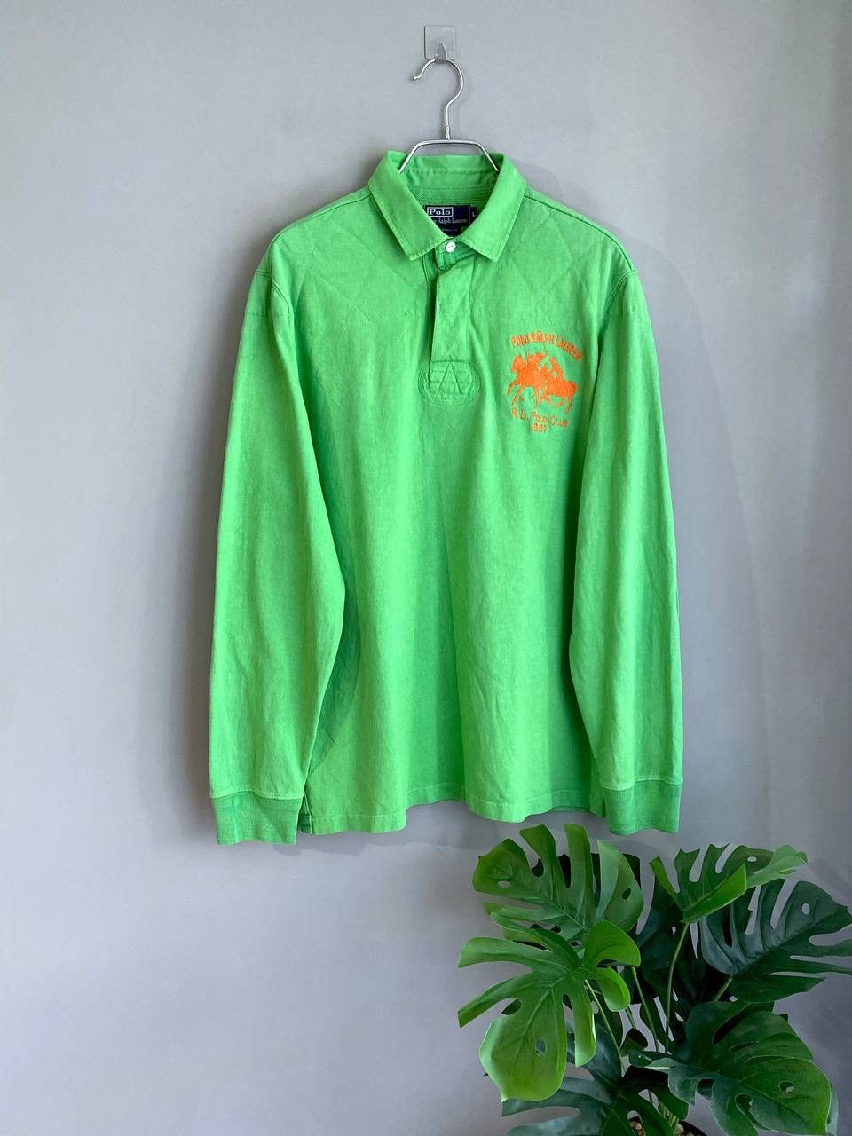 Polo Ralph Lauren × Vintage Vintage Polo Ralph Lauren Big Logo Y2K Rugby Shirt, Size L Size US L / EU 52-54 / 3 - 1 Thumbnail