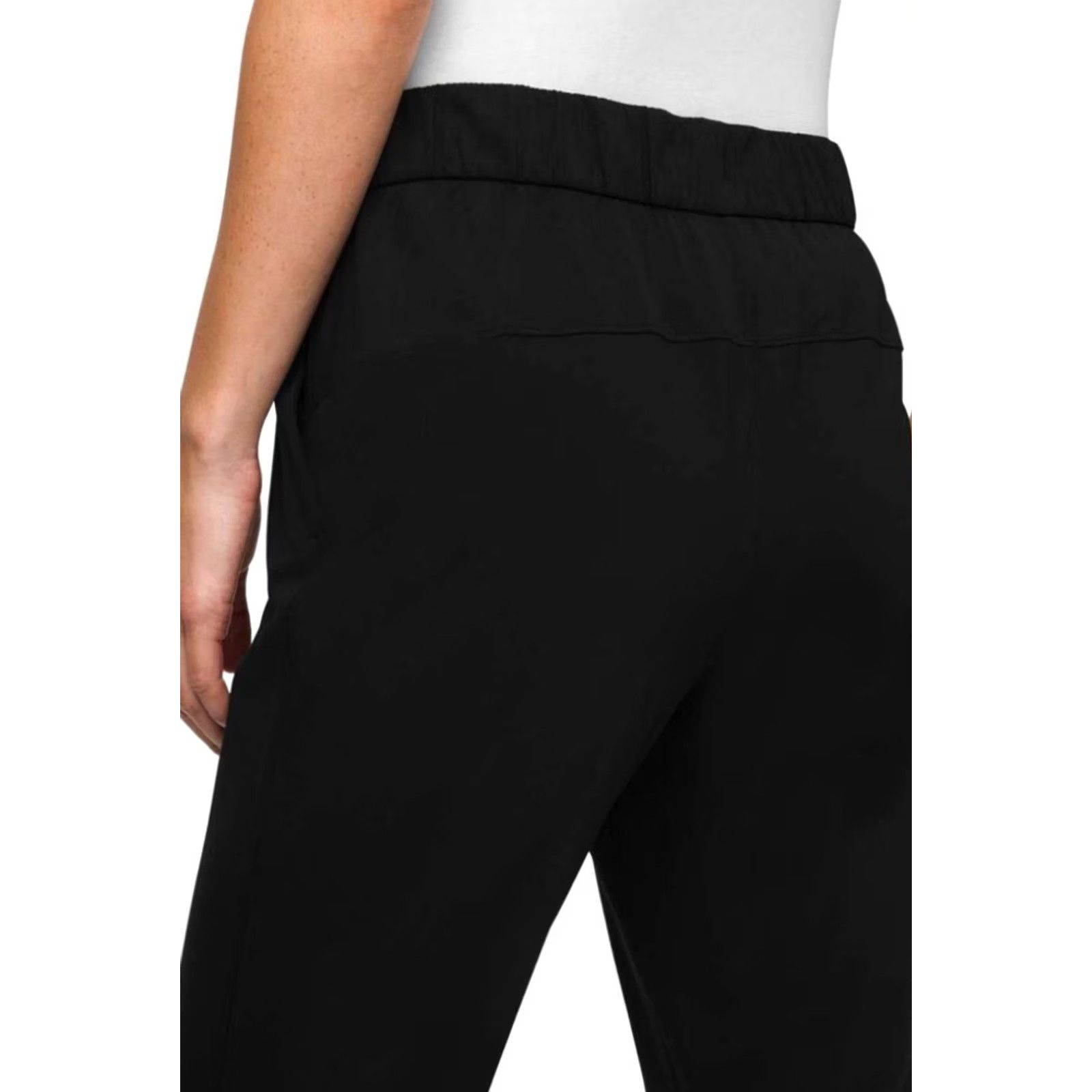 Lululemon Lululemon On The Fly Crop Pants Womens 10 Black Woven 23" Ism Drawstring Pockets Size 32" / US 10 / IT 46 - 3 Thumbnail