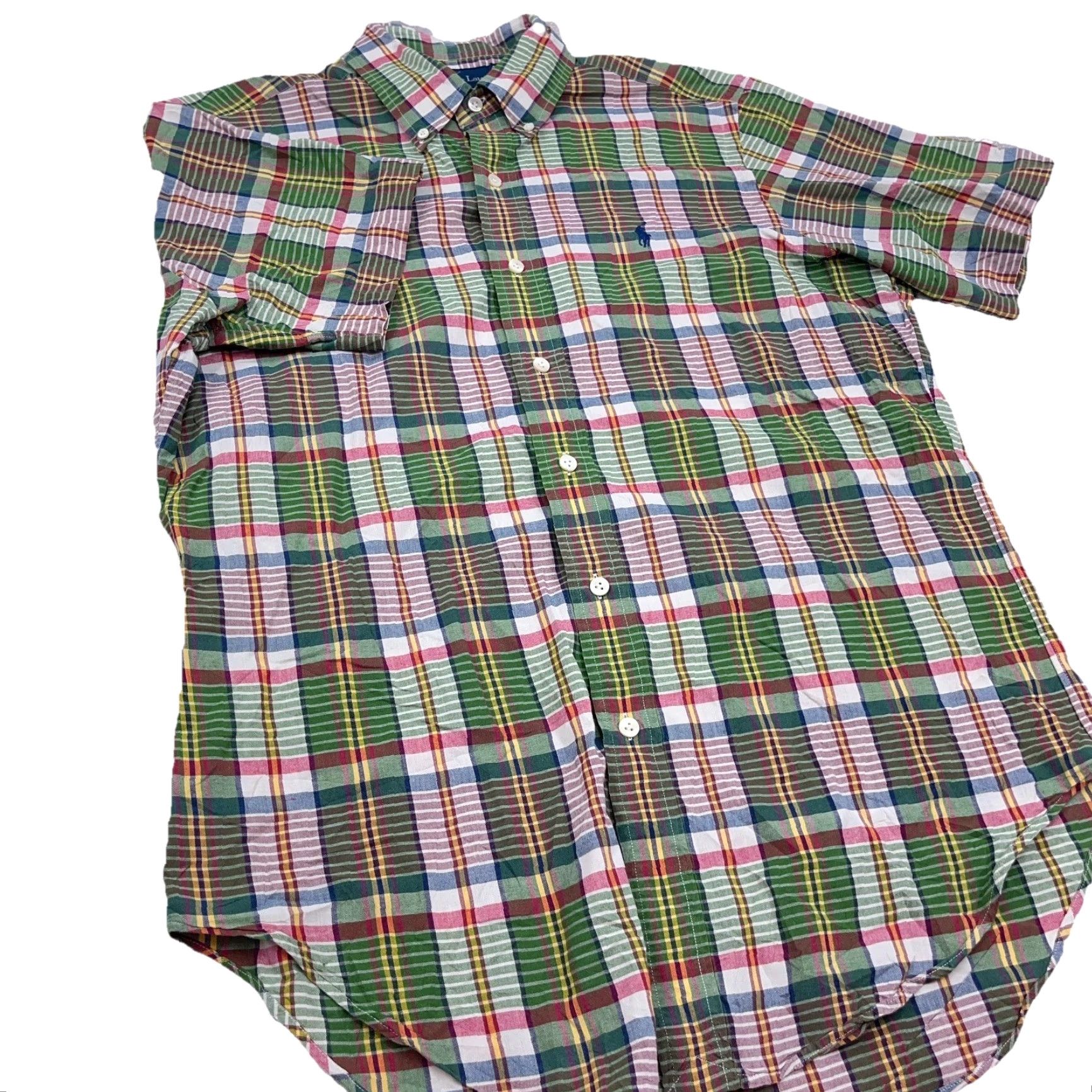 Ralph Lauren Ralph Lauren Shirt Men Medium Button Up Classic Fit Green Pink Tartan Plaid Camp Size US M / EU 48-50 / 2 - 5 Thumbnail