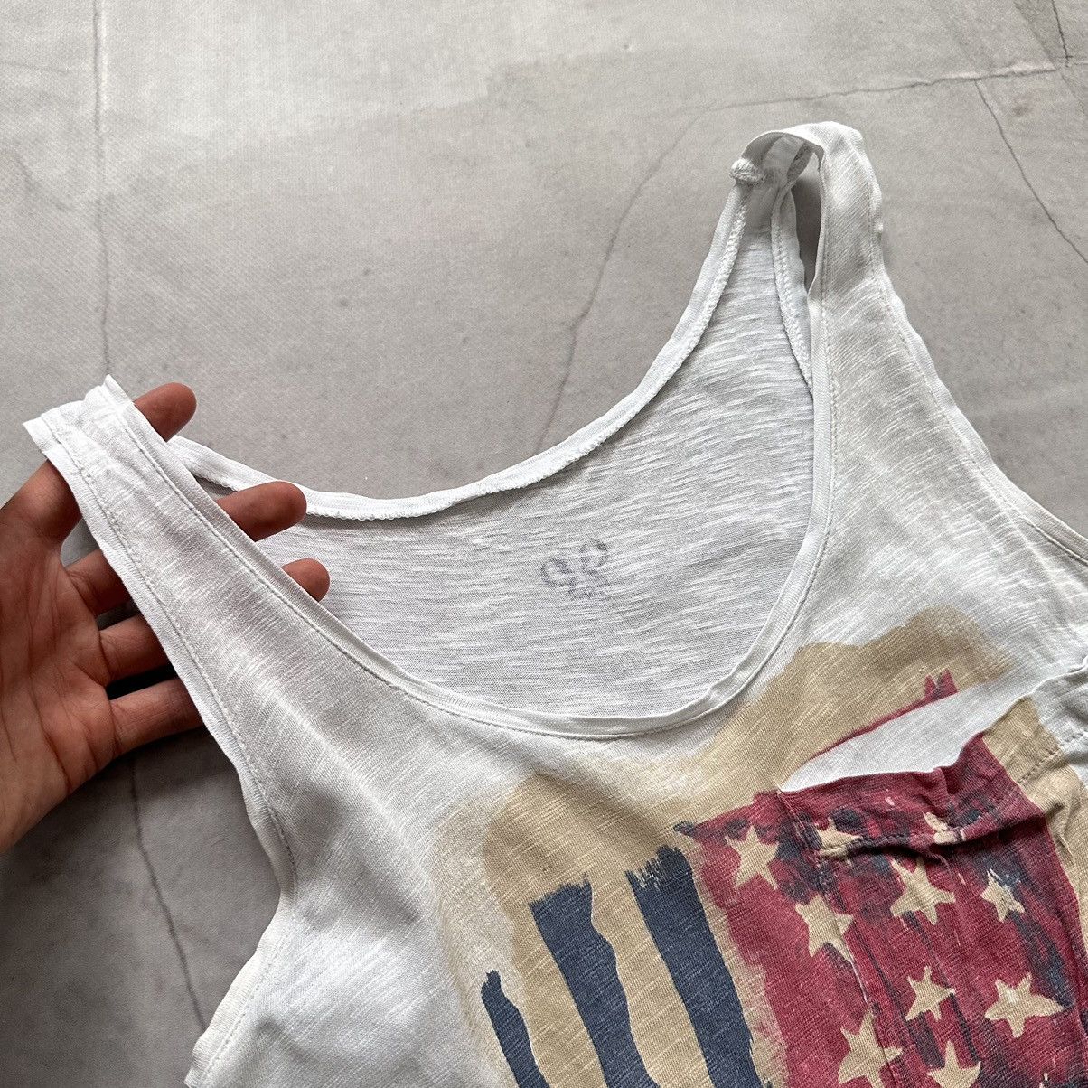 John Galliano Y2K USA Flag Hysteric Glamour Vibe Tank Top Ed Hardy Style Size S / US 4 / IT 40 - 6 Thumbnail