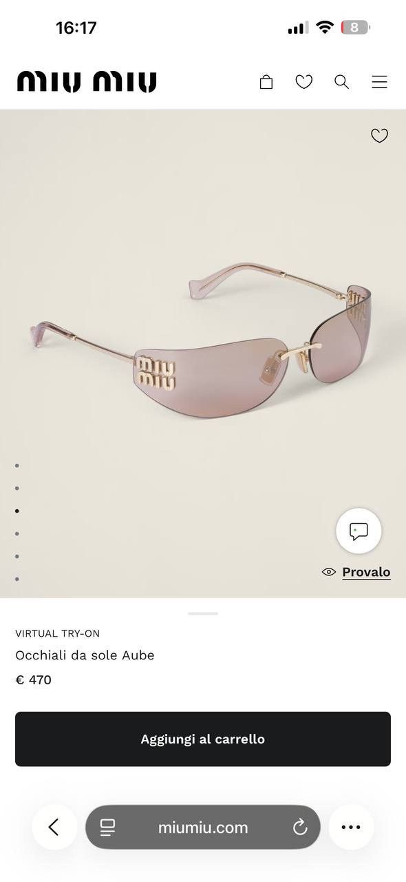 Miu Miu NEW Miu Miu sunglasses MU A51S 5AK20P Size ONE SIZE - 6 Thumbnail