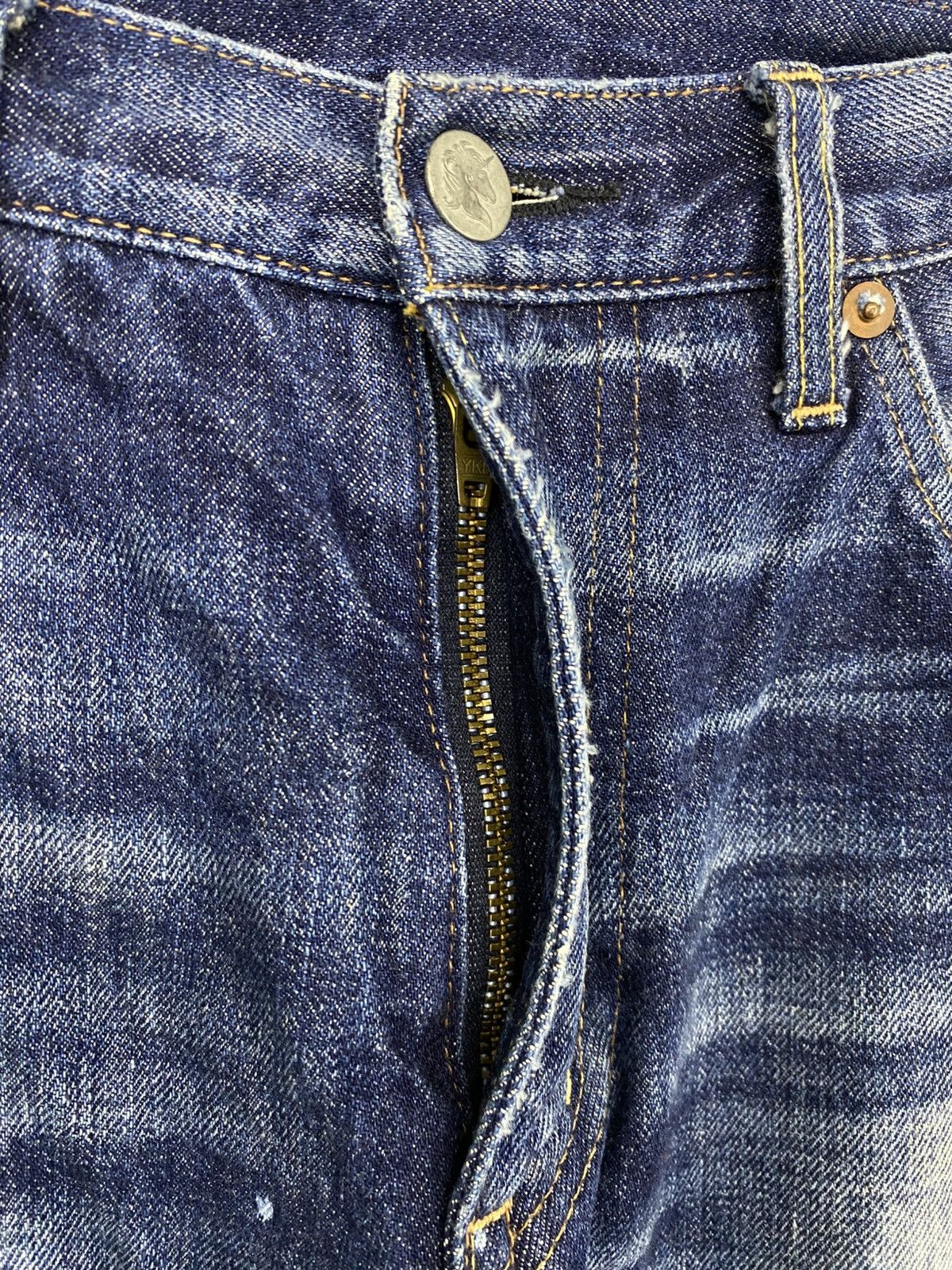 Hysteric Glamour RIPPED🔥RNA SLANG DISTRESSED DENIM UNDERCOVER DESIGN JEANS Size US 32 / EU 48 - 5 Thumbnail