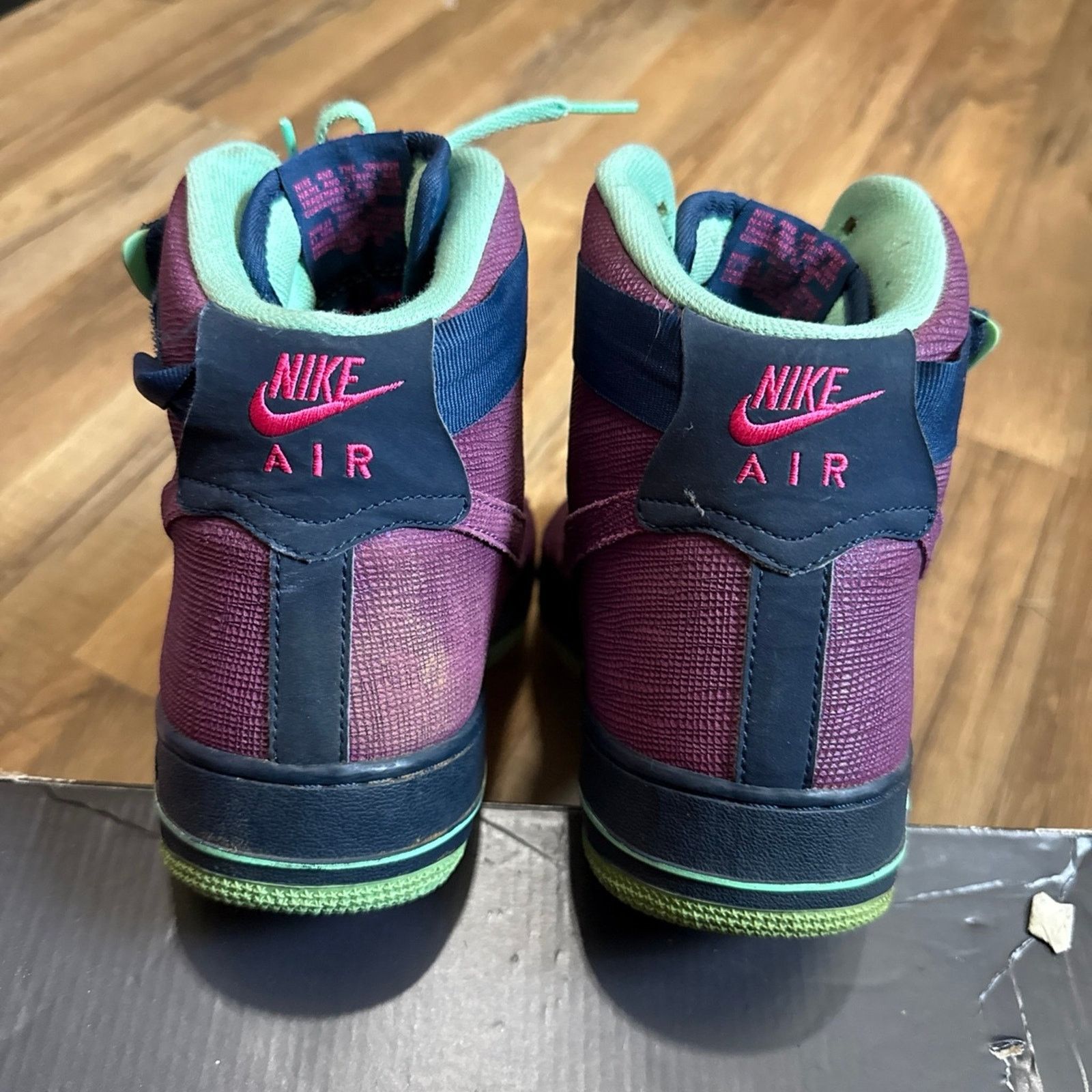 Nike 2013 Nike Air Force 1 High Brave Blue Cherrywood Size US 11 / EU 44 - 3 Thumbnail