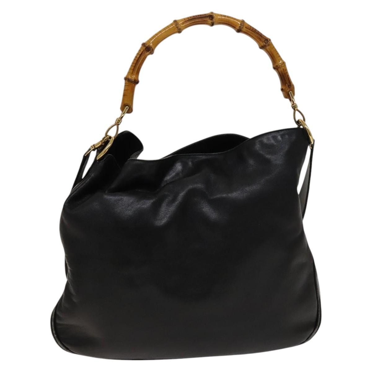 Gucci GUCCI Bamboo Shoulder Bag Leather Black Gold 001 001 Size ONE SIZE - 2 Thumbnail