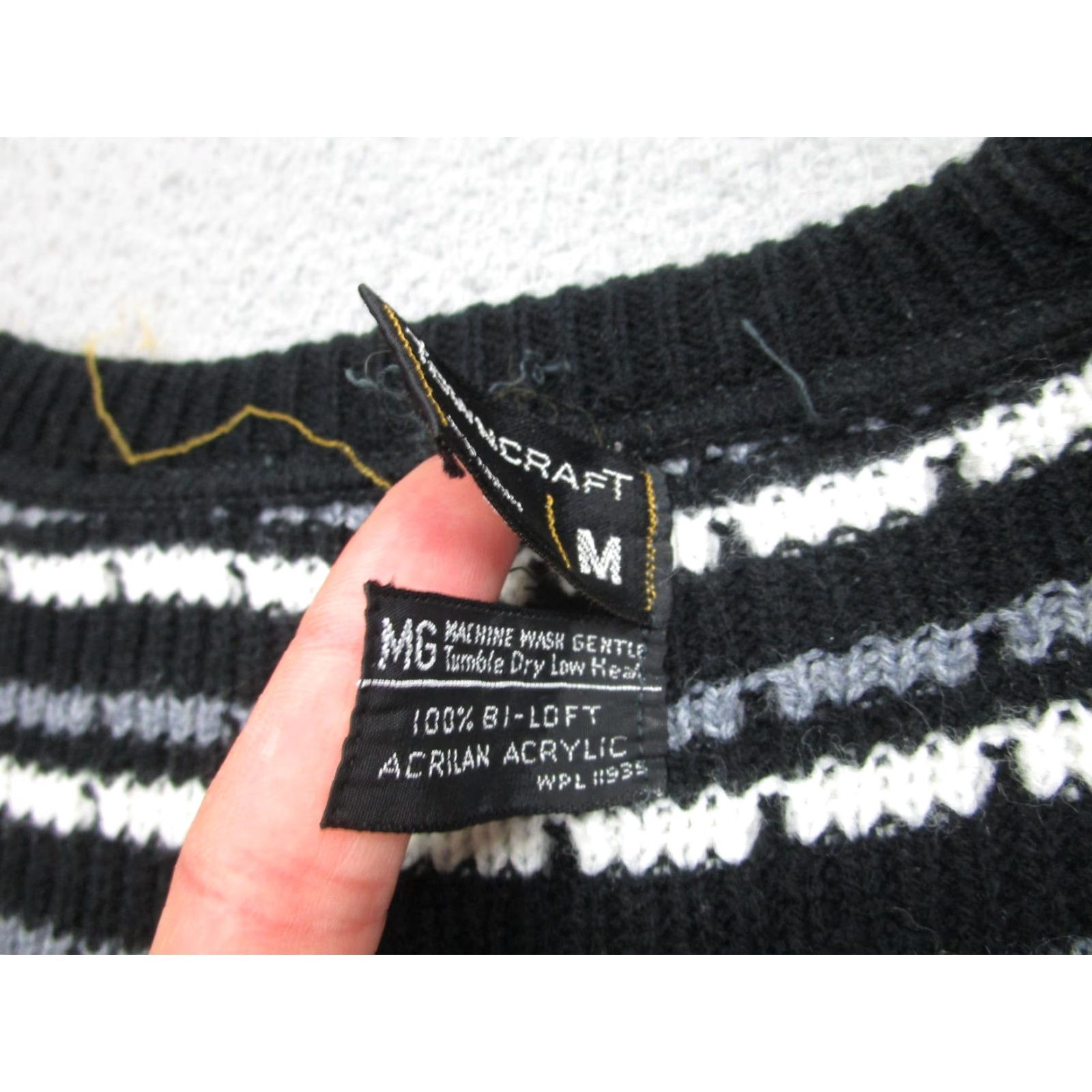 Vintage VINTAGE Towncraft Sweater Vest Mens M Black Striped Knit Acrylic 60s JC Penney Shirt Vest Mens M Black Striped Knit Acrylic Size US M / EU 48-50 / 2 - 5 Thumbnail