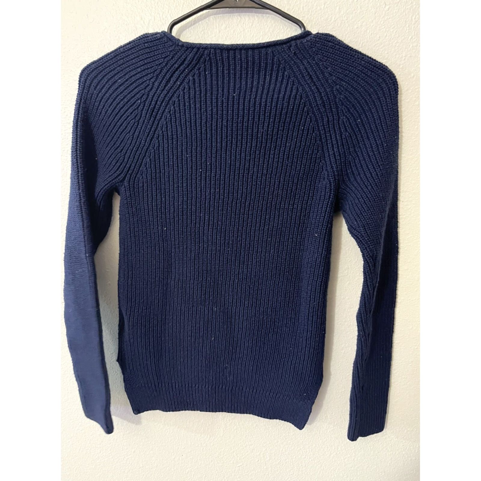Gap VINTAGE Gap Cable Knit Sweater Women XS Crew Neck Long Sleeve Navy Blue Lightweight Pullover Size XS / US 0-2 / IT 36-38 - 3 Thumbnail