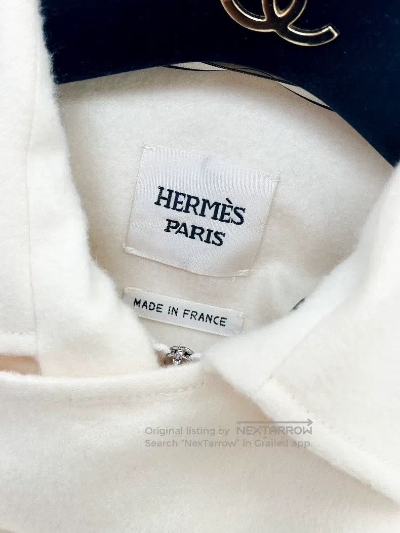Hermes Hermes Beige cashmere double-sided casual short coat Size XXS / US 00 / IT 34 - 2 Thumbnail