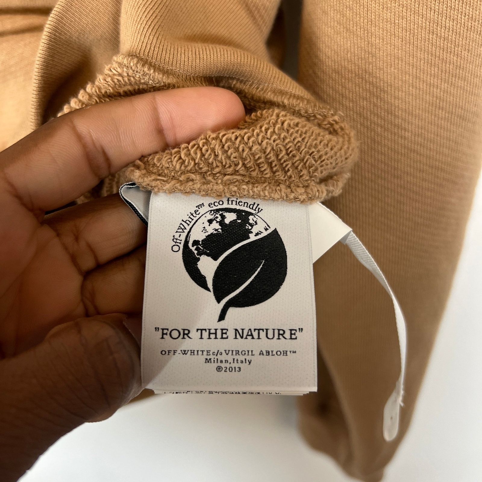 Off-White Off-White Brown Diagonal Logo Hoodie Size S Size US S / EU 44-46 / 1 - 6 Thumbnail