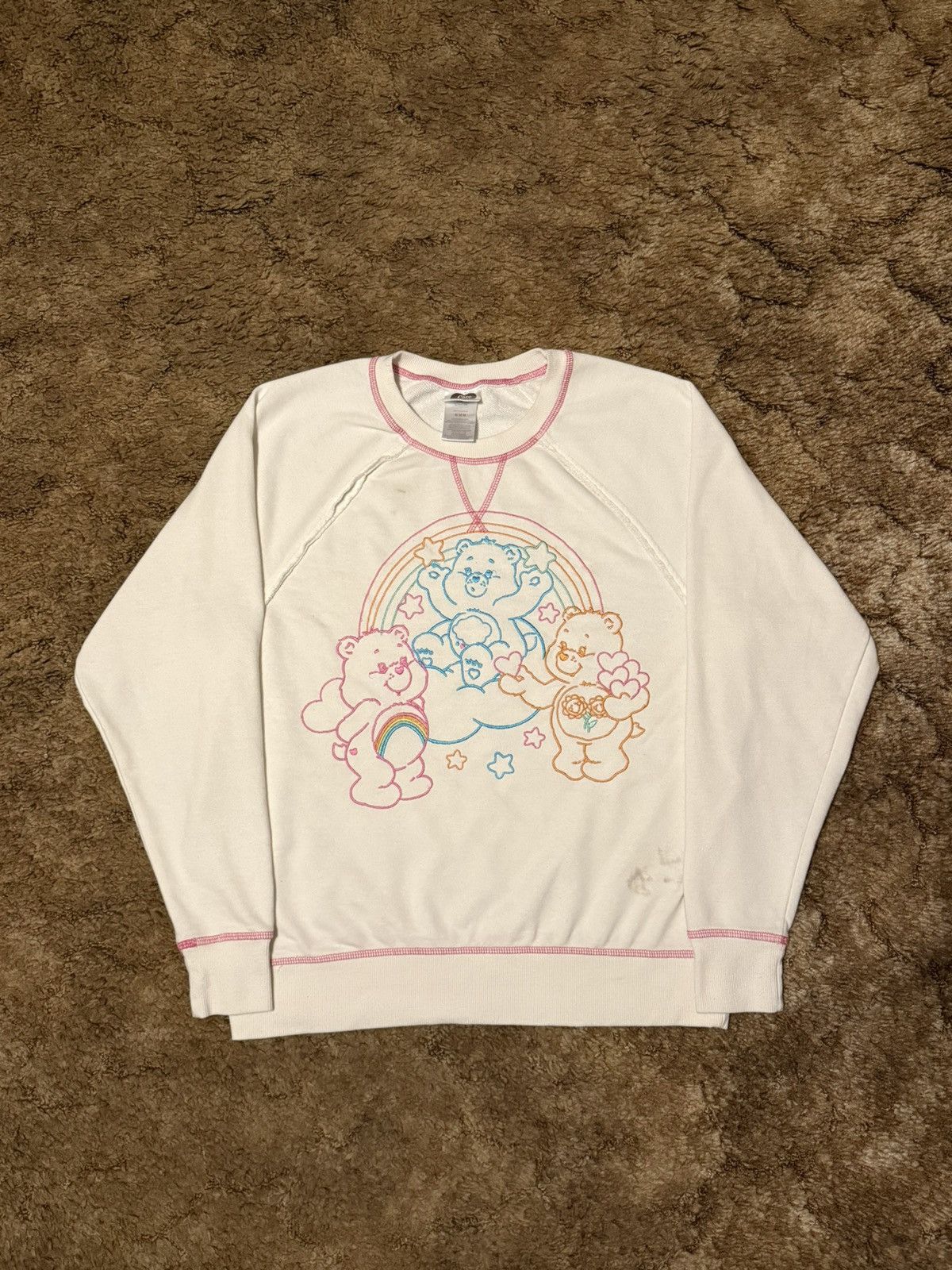 Vintage Vintage Y2K Care Bears Crewneck Sweatshirt White Medium Size US M / EU 48-50 / 2 - 1 Thumbnail