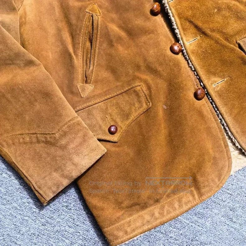 Schott Schott Thick and soft shearling cowhide farmer coat leathe Size US XXL / EU 58 / 5 - 3 Thumbnail