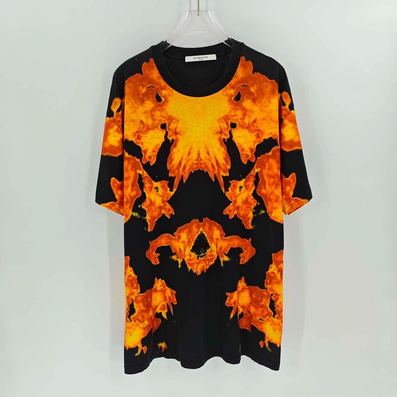 Givenchy Givenchy Flame Printed Short Sleeve Size US M / EU 48-50 / 2 - 1 Thumbnail