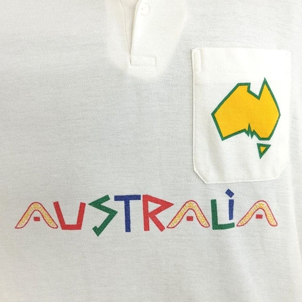 Vintage VINTAGE Australia Day Polo Shirt Mens Size L 90s Bandung Hash House Harriers White Cotton Button-Down Short Sleeve Collared Shirt Size US L / EU 52-54 / 3 - 3 Thumbnail