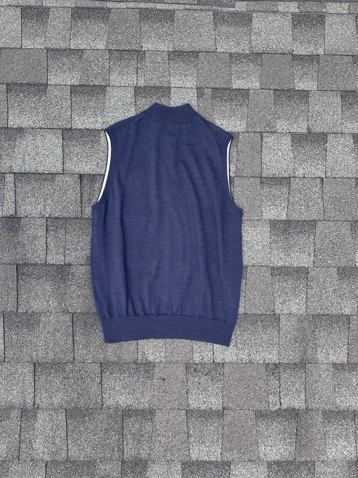 Peter Millar Peter Millar Merino Woll Quarter Zip Vest Size US M / EU 48-50 / 2 - 2 Thumbnail