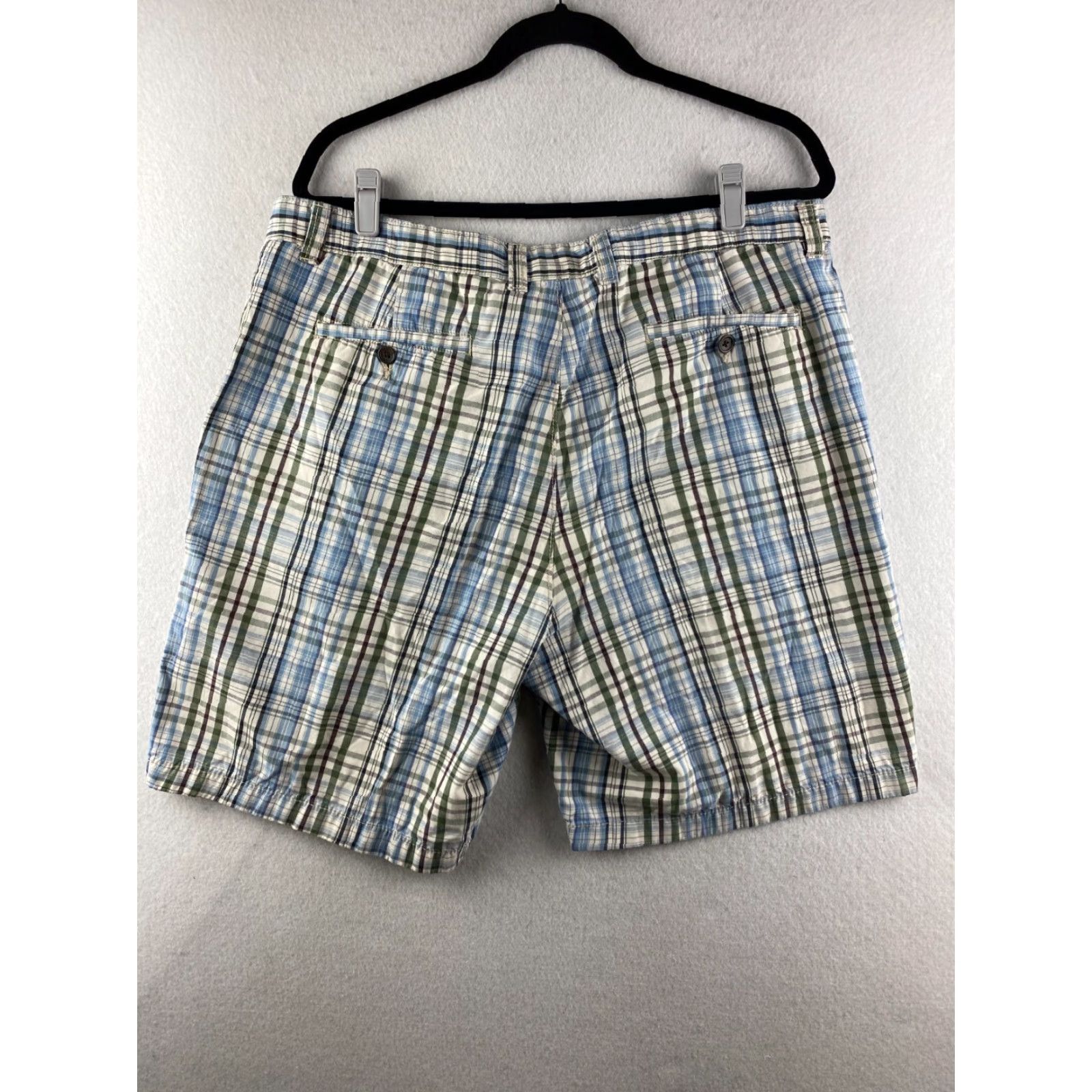 Club Room Club Room Shorts Mens 36 Multicolor Plaid Chino Flat Front Pockets Button Khaki Shorts Size US 36 / EU 52 - 7 Thumbnail