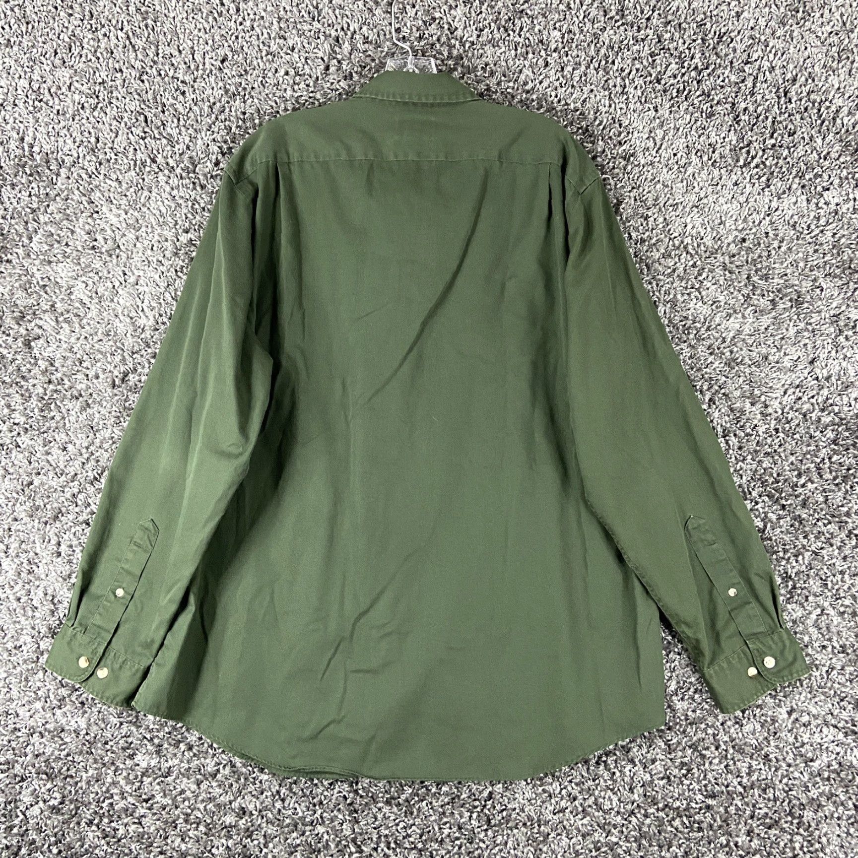 Vintage L.L. Bean Button-Up Shirt Men Long Sleeve L Green Adult Regular Mens Size US L / EU 52-54 / 3 - 8 Thumbnail