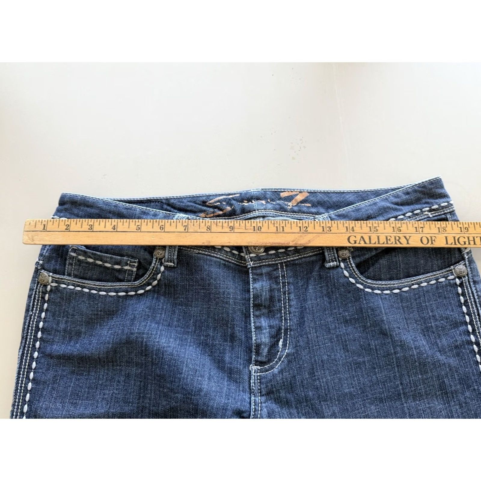 Vintage Seven 7 Womens Jeans Size 12 Dark Wash Slim Classic Concert 90s Weekend Blue Size 34" / US 12 / IT 48 - 6 Thumbnail