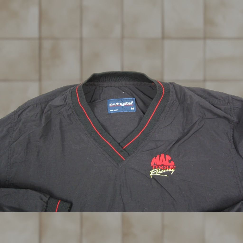 Vintage VINTAGE Swingster Jacket Mens M Black Windbreaker USA Made 90s Nylon Softshell Logo Quilted All Seasons Regular Mens Size US M / EU 48-50 / 2 - 1 Thumbnail