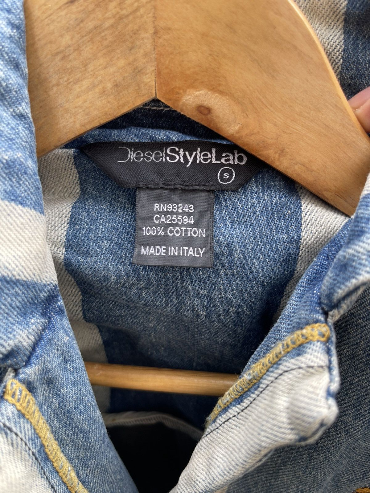 Diesel Super Rare Vintage Diesel Stylelab Veritas Denim blazer Size S / US 4 / IT 40 - 8 Thumbnail