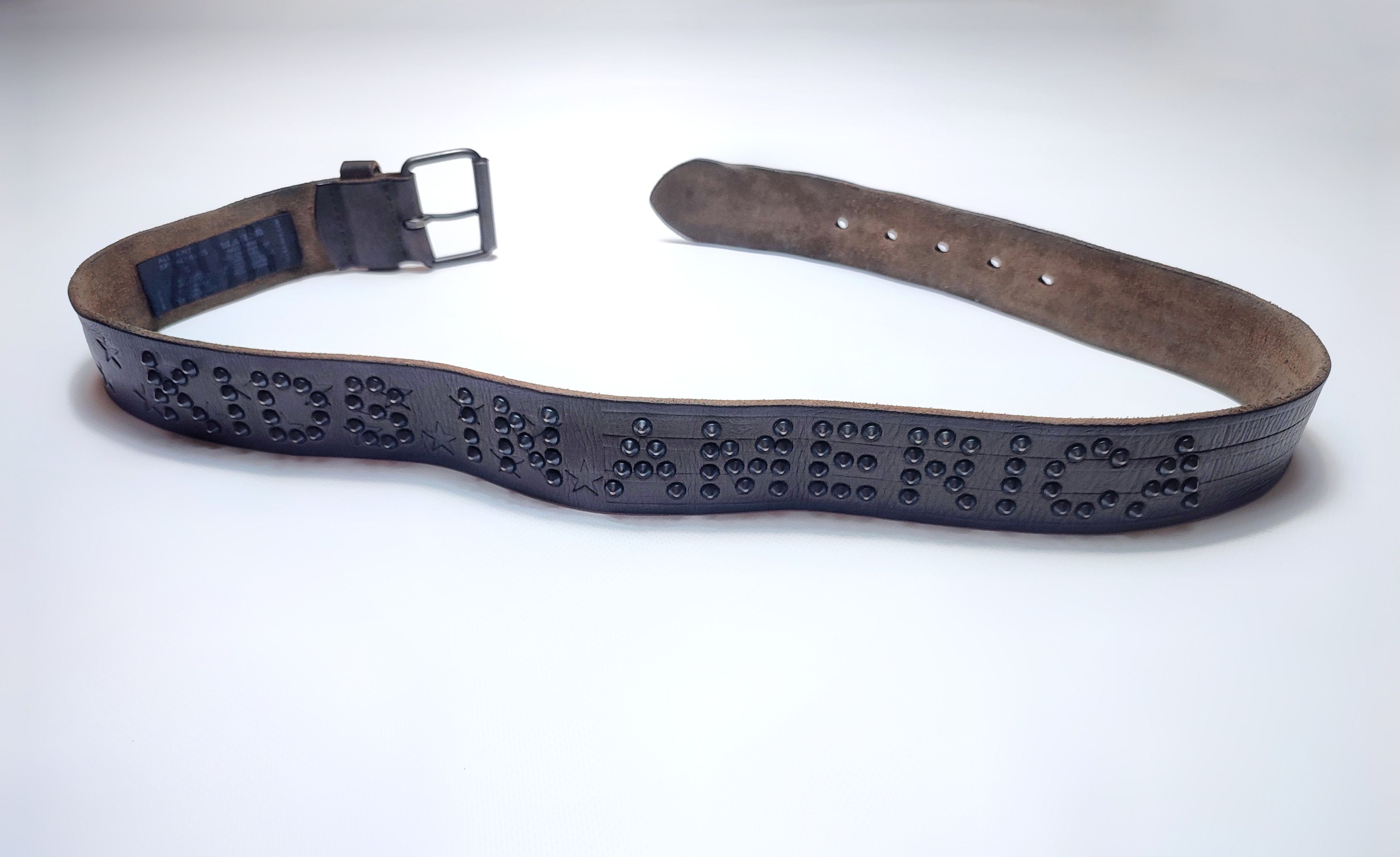 Allsaints Rare Allsaints Kids in America Spikes Punk Leather Belt Size ONE SIZE - 2 Thumbnail
