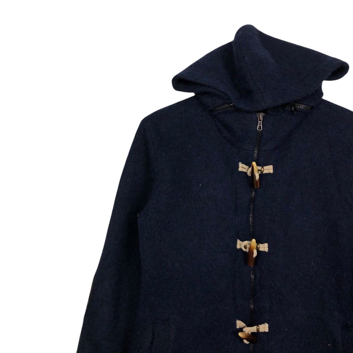 Blue Blue Japan 📌Vintage Wool Jacket Heart Peace & Love Indigo Biker Style Size US M / EU 48-50 / 2 - 8 Thumbnail
