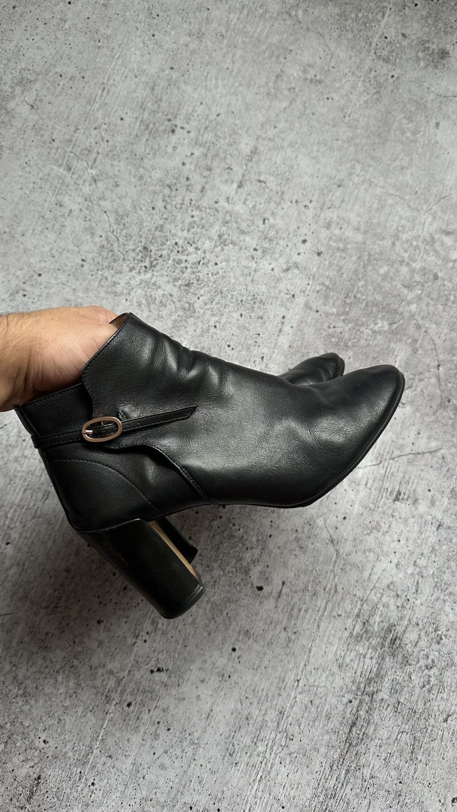 Repetto Women's Reppeto Leather Black Block Heels Size US 10 / IT 40 - 2 Thumbnail