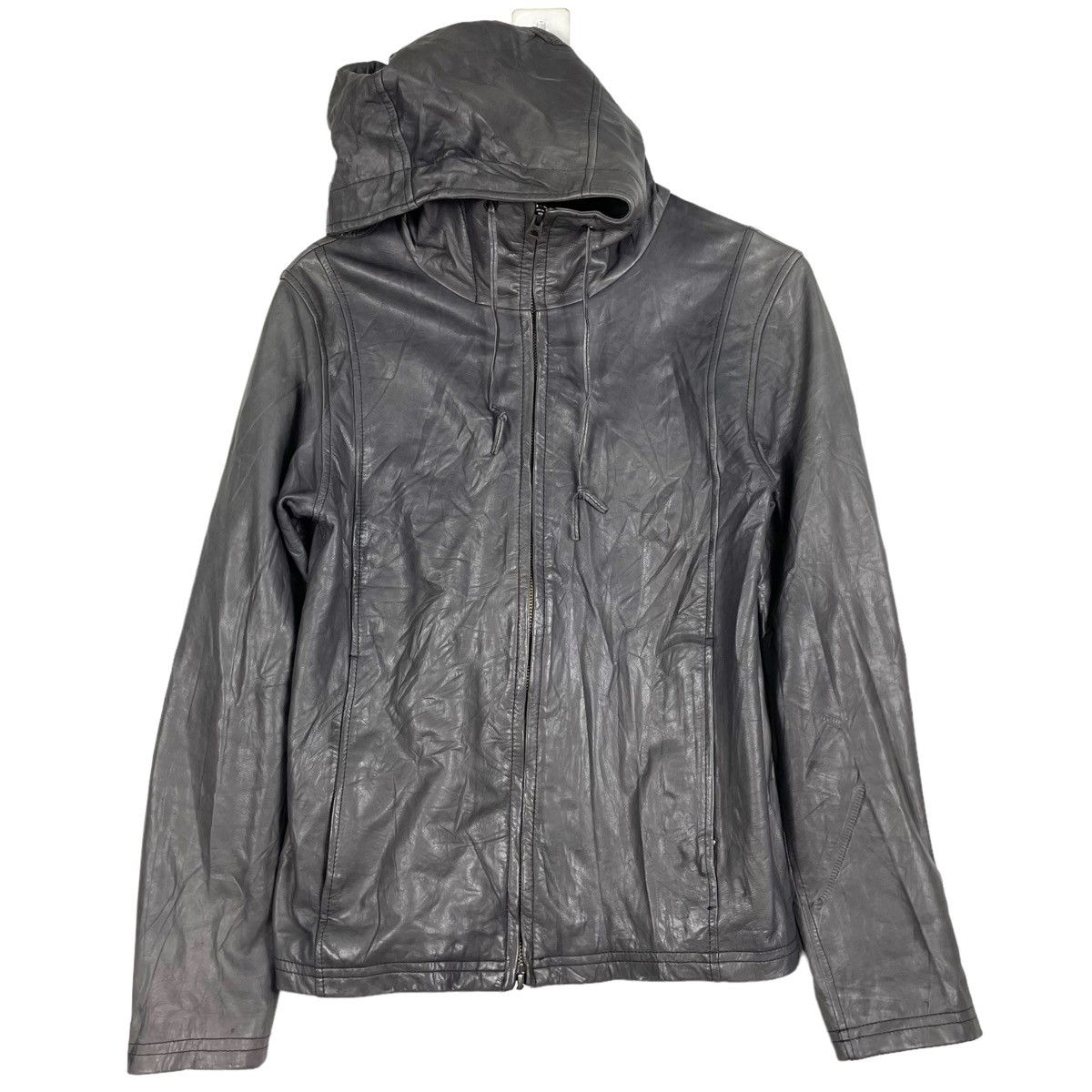 Japanese Brand × Leather × Other 💥SHAMA JAPAN COWHIDE LEATHER HOODIE JACKET Size US S / EU 44-46 / 1 - 2 Thumbnail