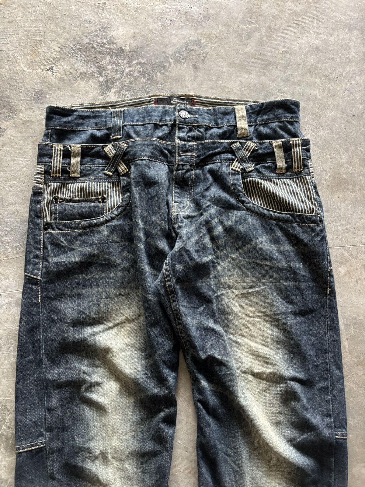 PPFM DOUBLE WAIST DOMINATE JAPANESE WASHED PUNK GRUNGE MUD RUSTY Size US 37 - 2 Thumbnail