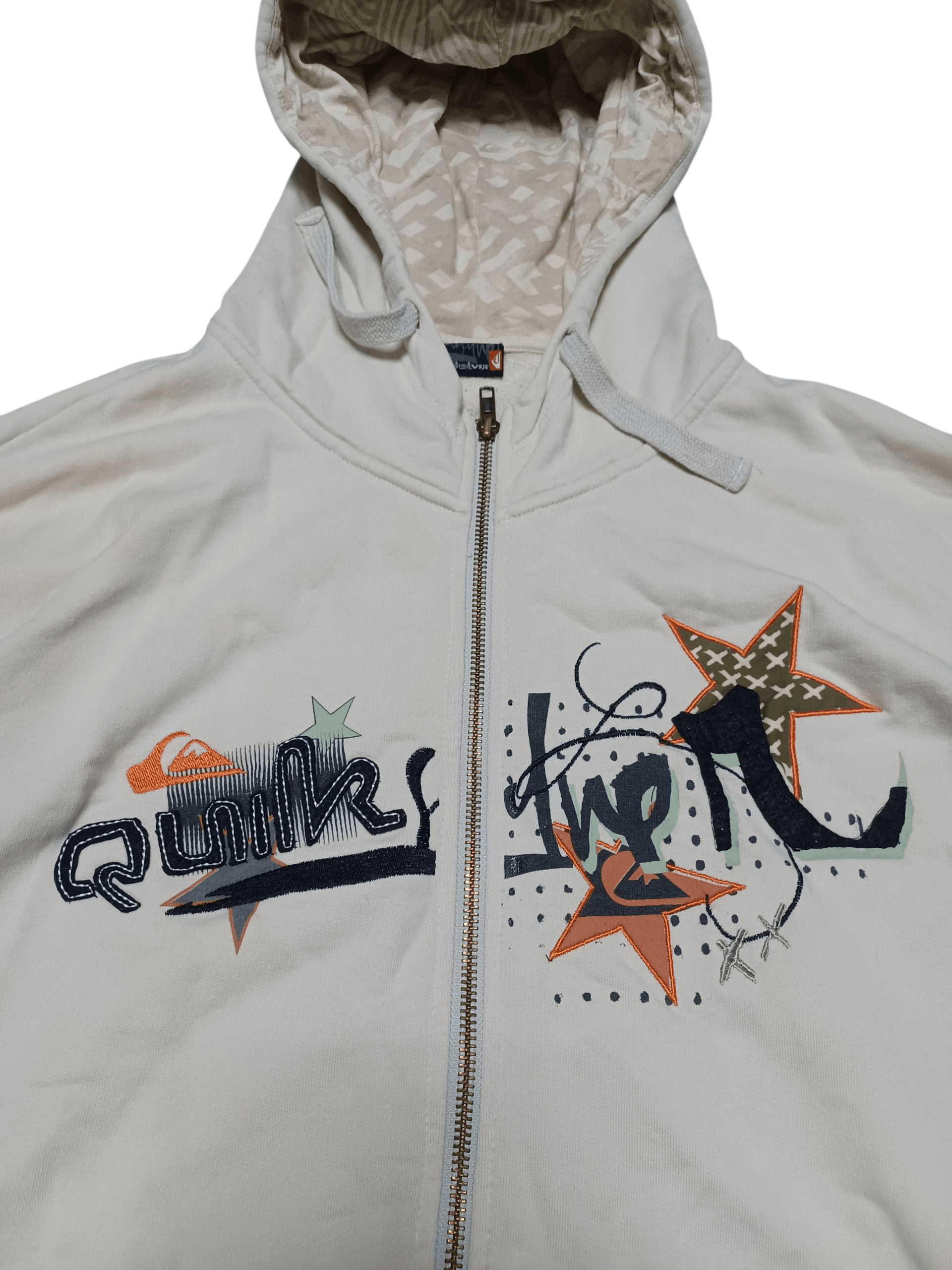 Quiksilver QUIKSILVER VINTAGE BIG LOGO EMBROIDERED ZIP HOODIE Size US XL / EU 56 / 4 - 2 Thumbnail