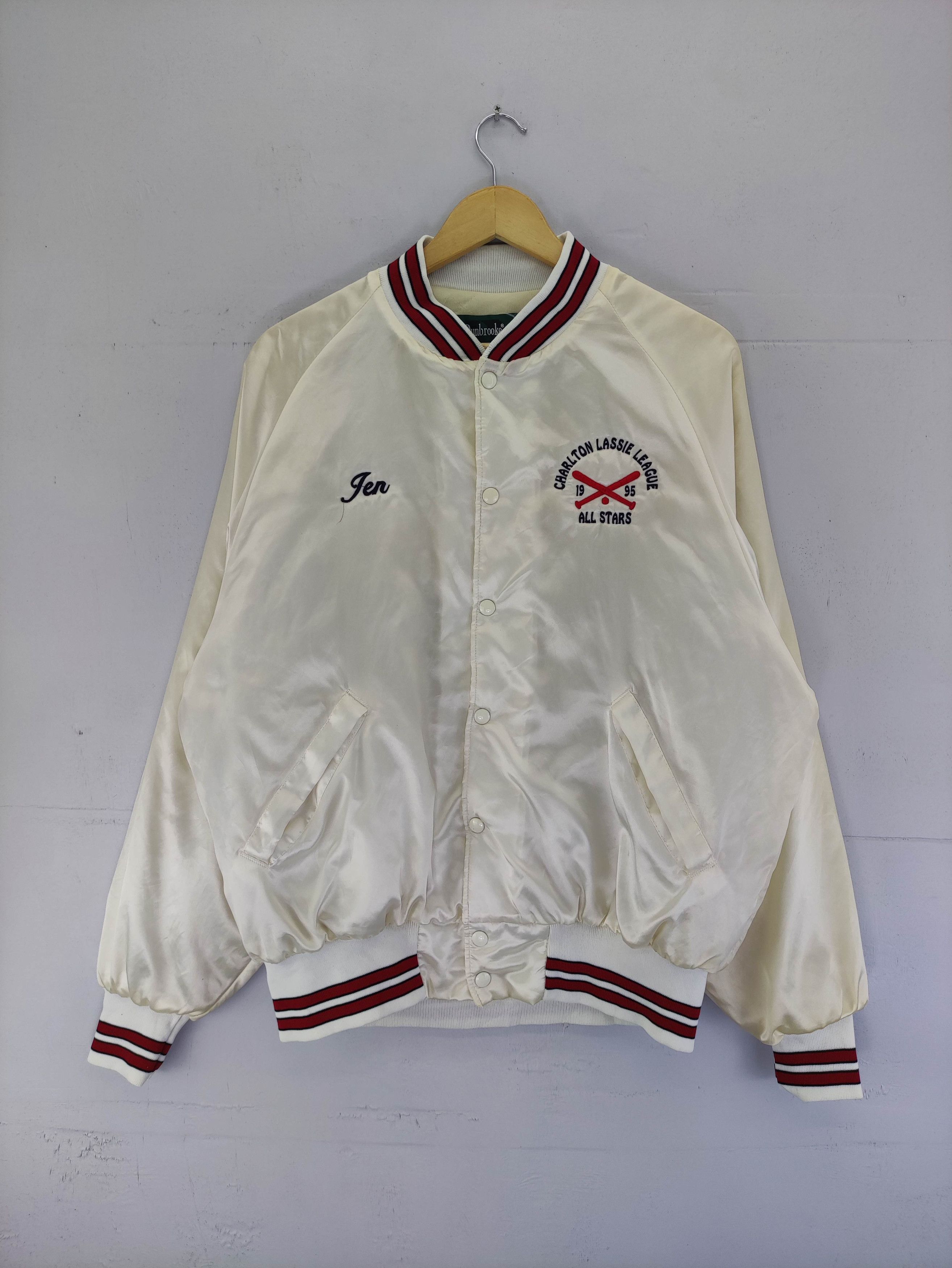 Dunbrooke Vintage Dunbrooke Varsity Satin Jacket Snap Button Size US XL / EU 56 / 4 - 1 Thumbnail