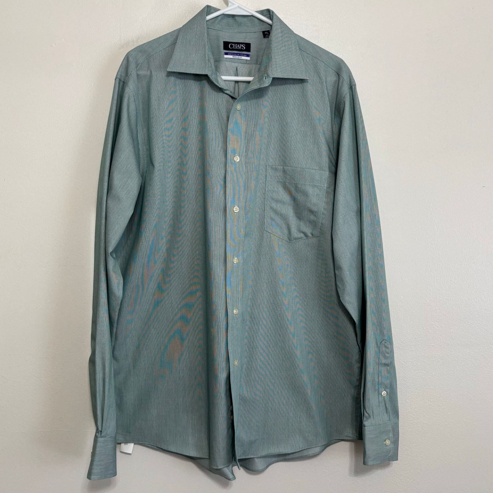Chaps Chaps Pale Green Button Shirt Size 16.5 36/37 Regular Fit Size US M / EU 48-50 / 2 - 1 Thumbnail