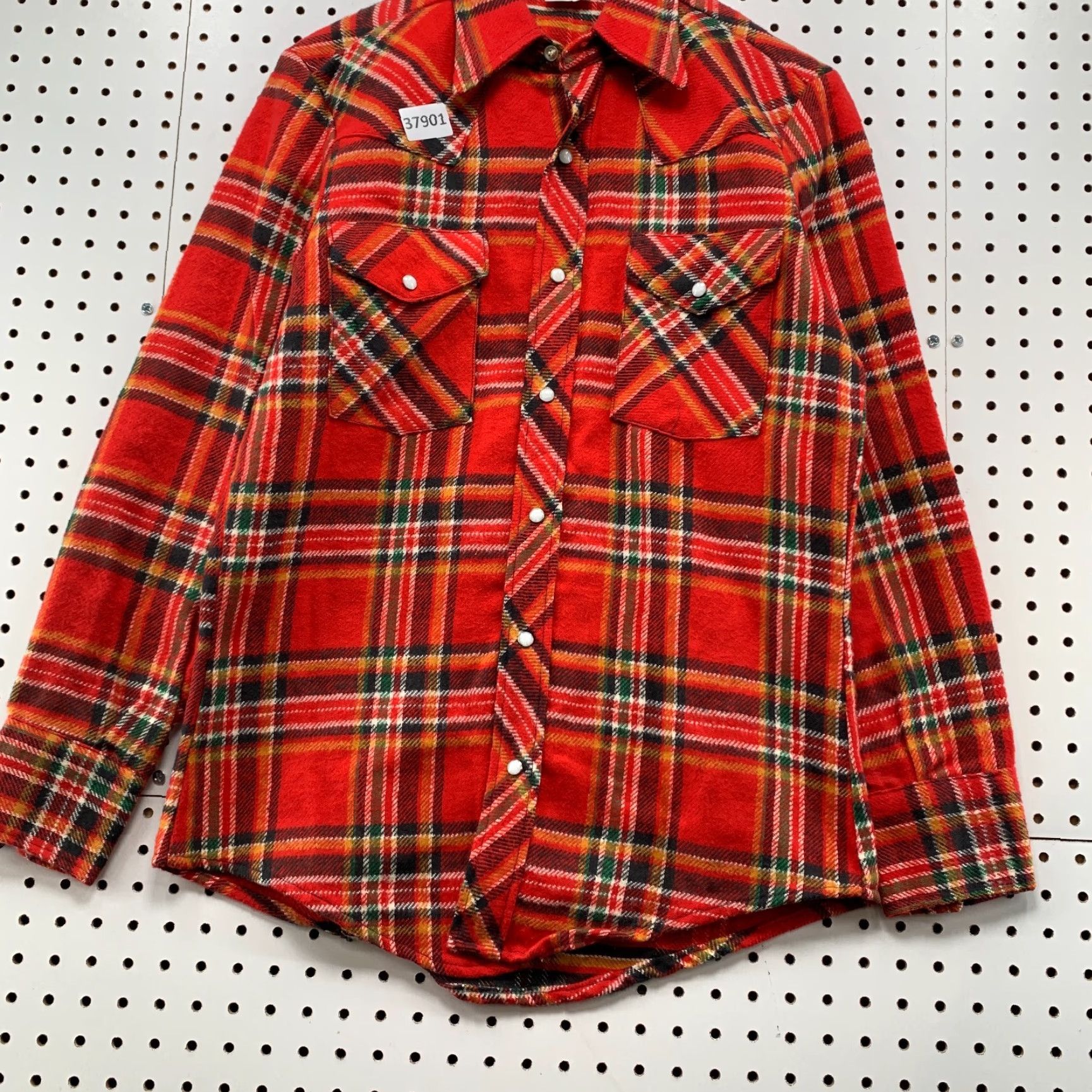 Vintage Big Mac 70s Flannel Shirt Men's Medium Red Plaid Western