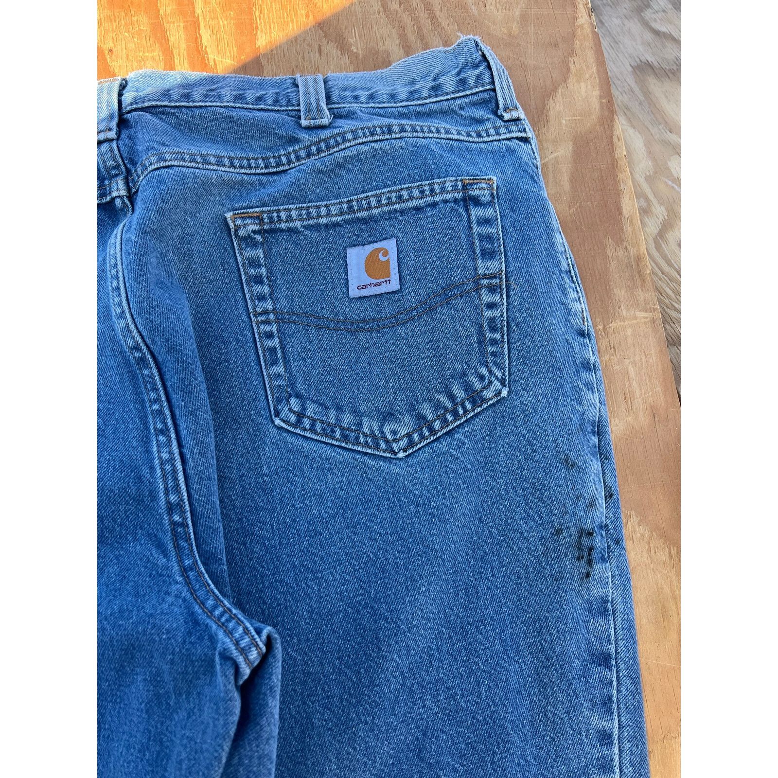 Carhartt Carhartt Jeans Mens 38x36 Blue Denim Utility Work Pants Size US 38 / EU 54 - 8 Thumbnail