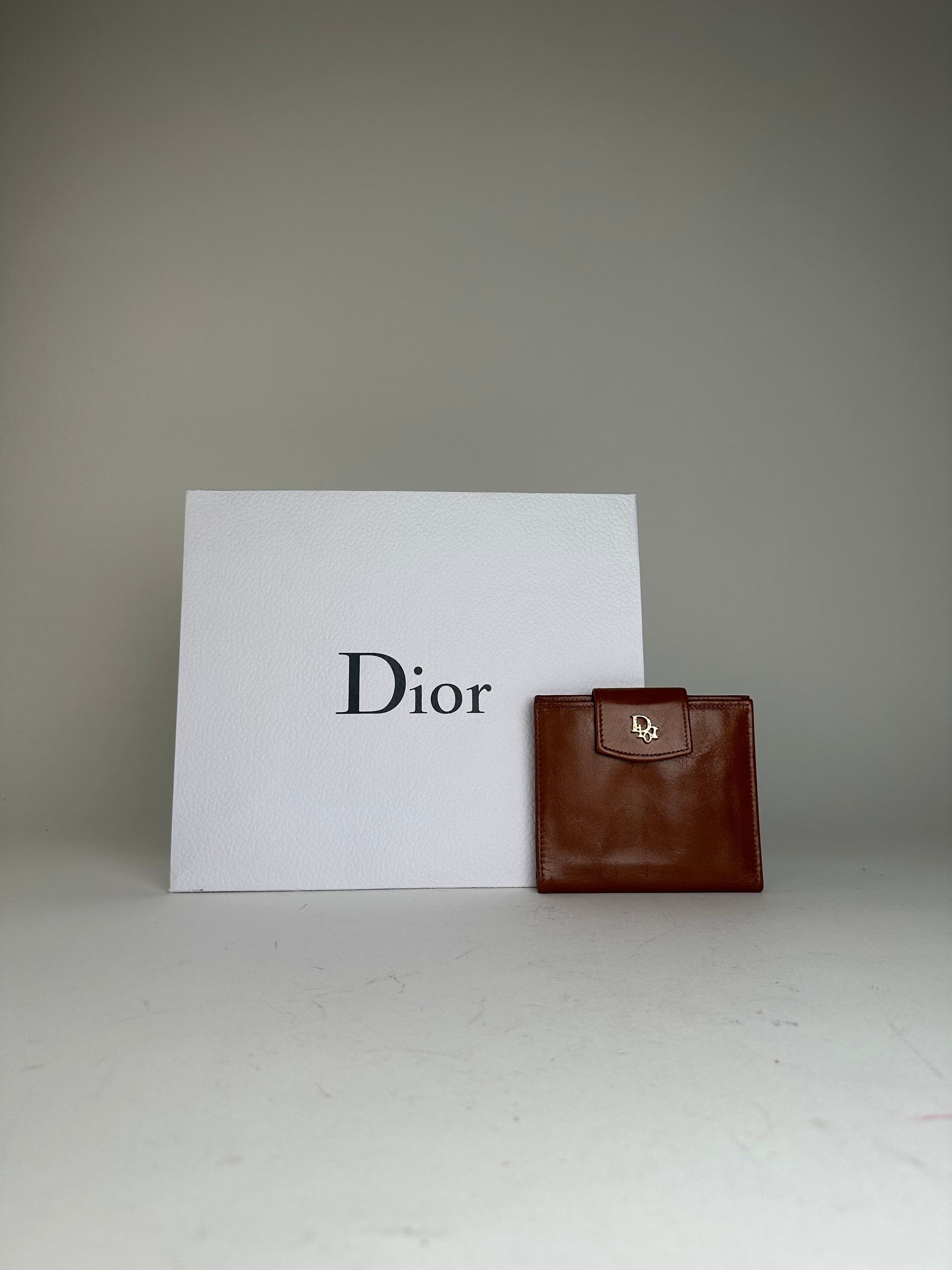 Dior Vintage Paris-New York Leather Bifold Wallet Cognac Size ONE SIZE - 1 Thumbnail