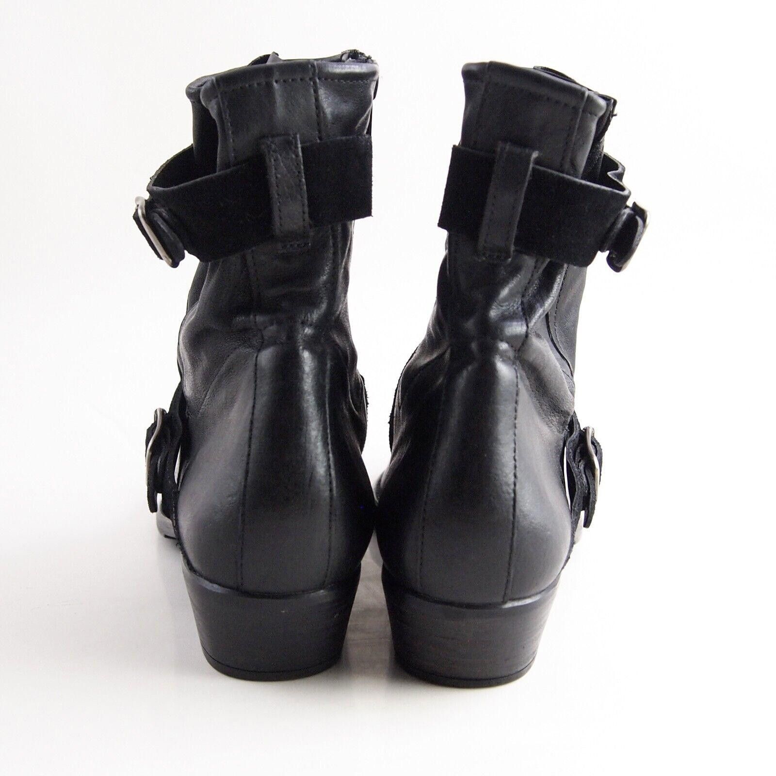 Designer Paul Green Biker Boots Black Leather Studded US 9 EU 39.5 Size US 9 / IT 39 - 5 Thumbnail