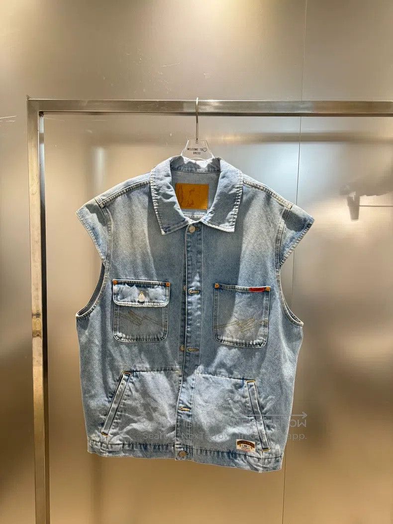 Martine Rose Martine Rose Sleeveless Denim Jacket Size US S / EU 44-46 / 1 - 1 Thumbnail
