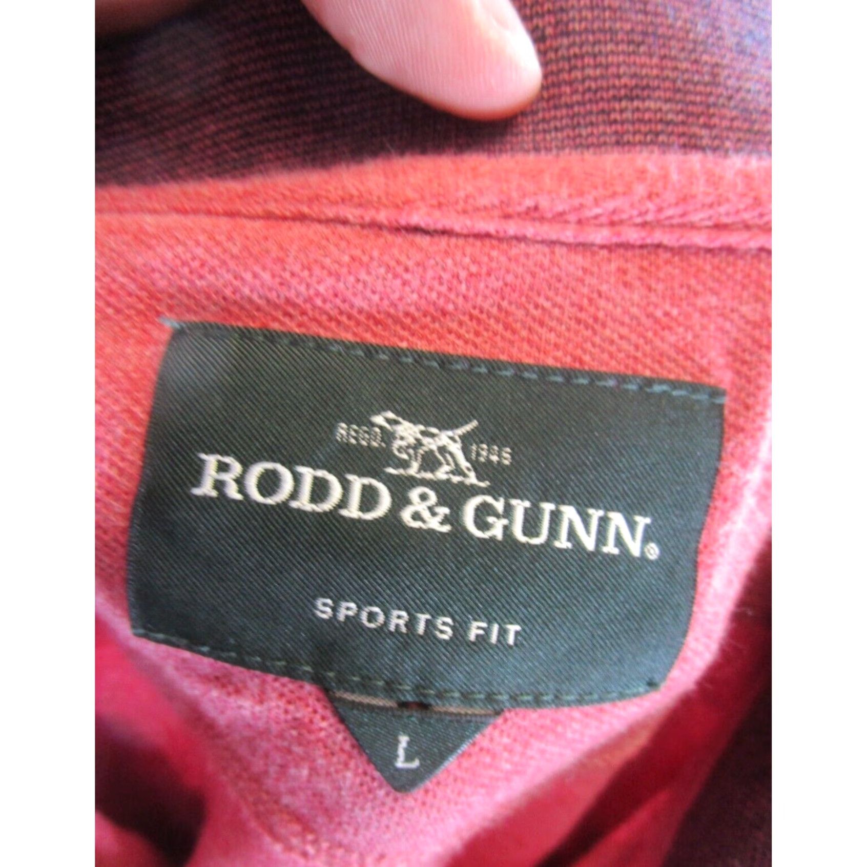 Rodd & Gunn Rodd & Gunn Mens Large Pink Cotton Polo Shirt Sports Performance Stretch Size US L / EU 52-54 / 3 - 6 Thumbnail