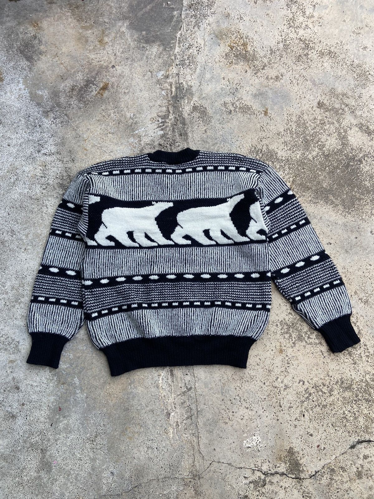 Lacoste VINTAGE 80s/90s CHEMISE LACOSTE Polar Bear Knit Sweater Size US S / EU 44-46 / 1 - 3 Thumbnail