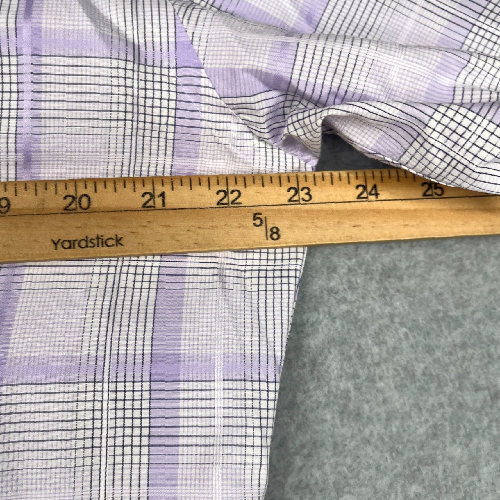 BUGATCHI BUGATCHI UOMO Shirt Large Purple Plaid Button-Up Long Sleeve Mens Size US L / EU 52-54 / 3 - 7 Thumbnail