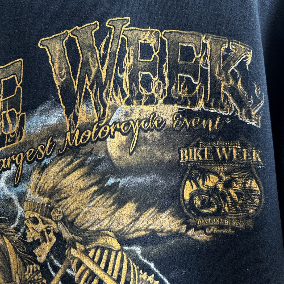 Vintage VINTAGE Y2K BIKE WEEK DAYTONA BEACH FLORIDA 2014 GRAPHIC TEE Size US XL / EU 56 / 4 - 6 Thumbnail