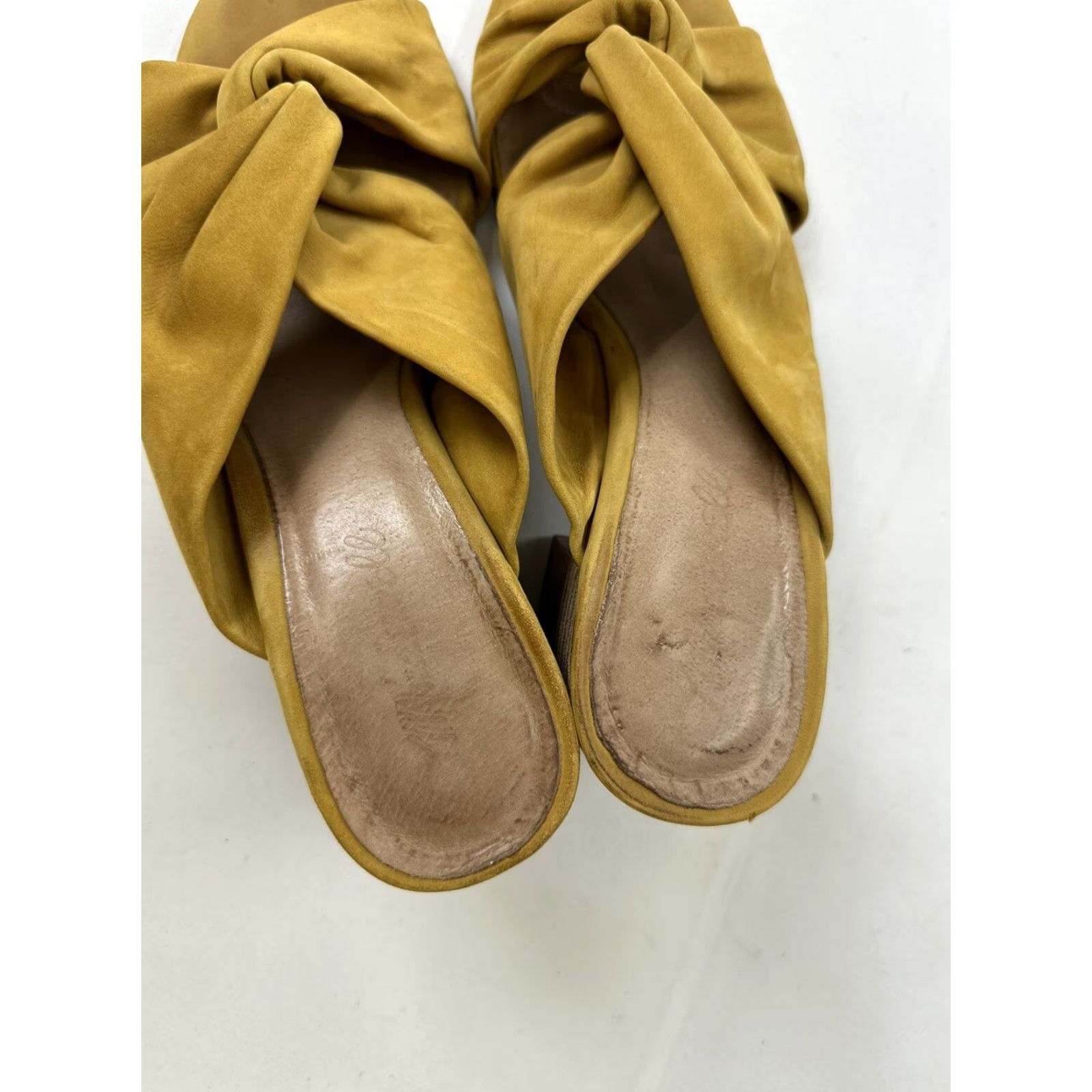 Madewell MADewell Yellow Leather Strappy Sandals Women’s 8 Block Heel Size US 8 / IT 38 - 7 Thumbnail