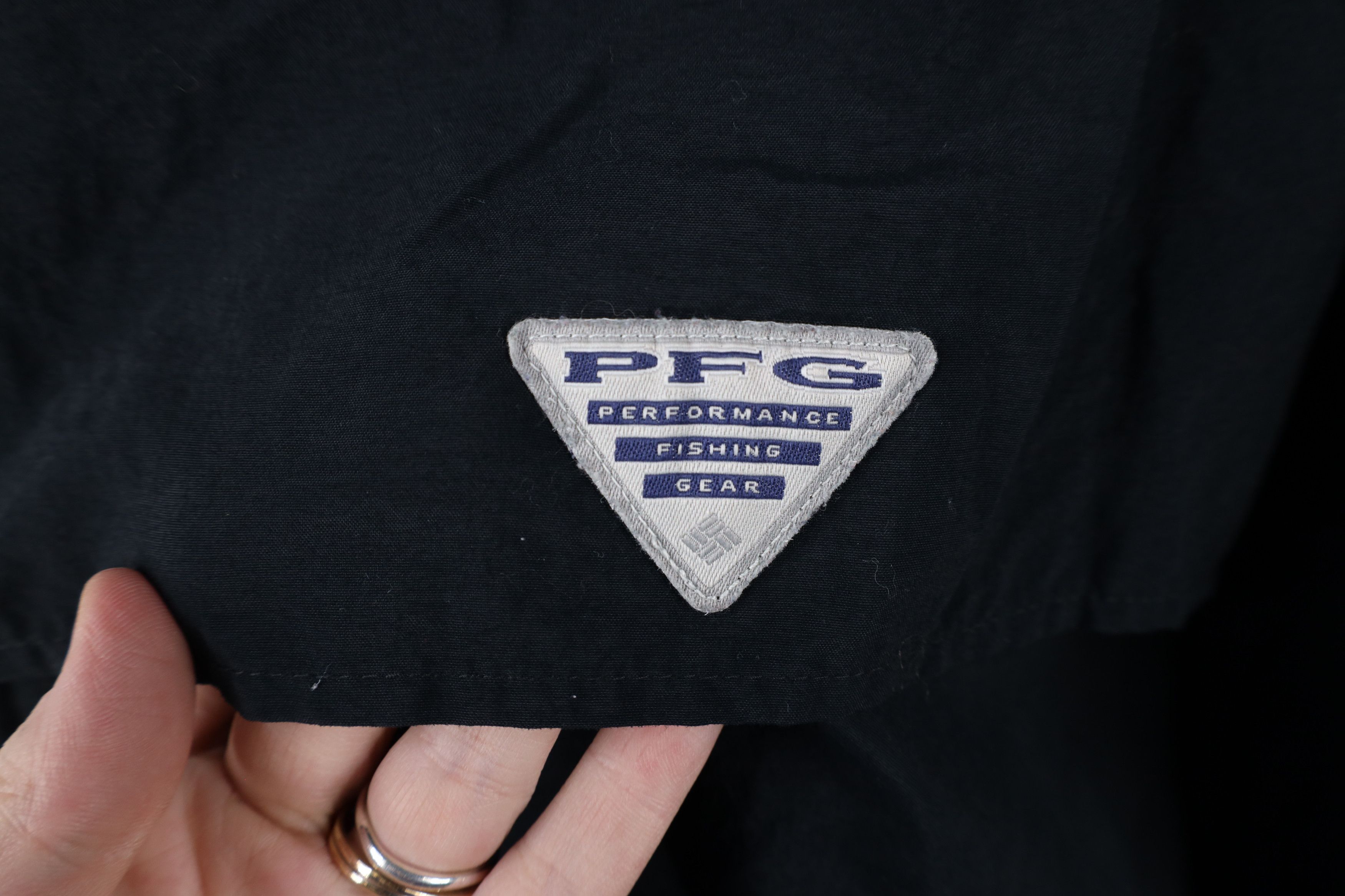 Columbia × Vintage Columbia PFG Fishing Gear Short Sleeve Button Shirt Black Size US L / EU 52-54 / 3 - 11 Thumbnail