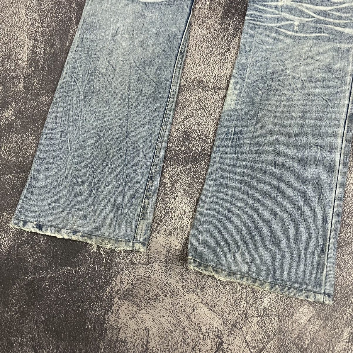 Vintage Y2K Diesel distressed flare denim pants Size US 33 - 6 Thumbnail