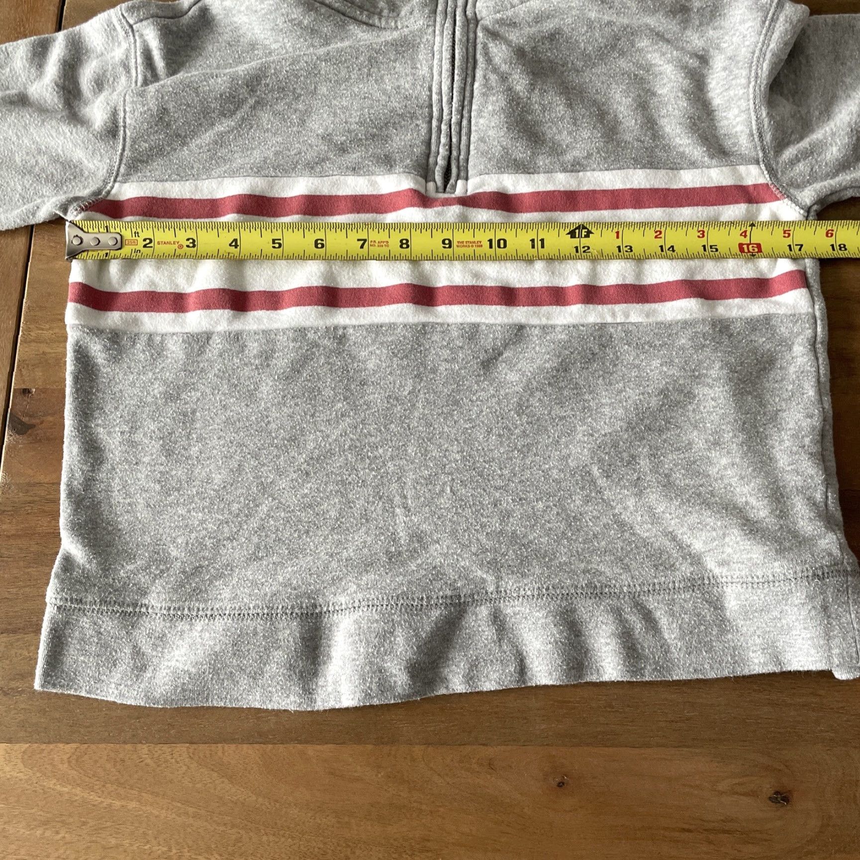 Vintage Aero Sweatshirt Women’s Small Gray 1/4 Zip Cropped Striped Fleece Cotton Blend Active Casual Size S / US 4 / IT 40 - 5 Thumbnail