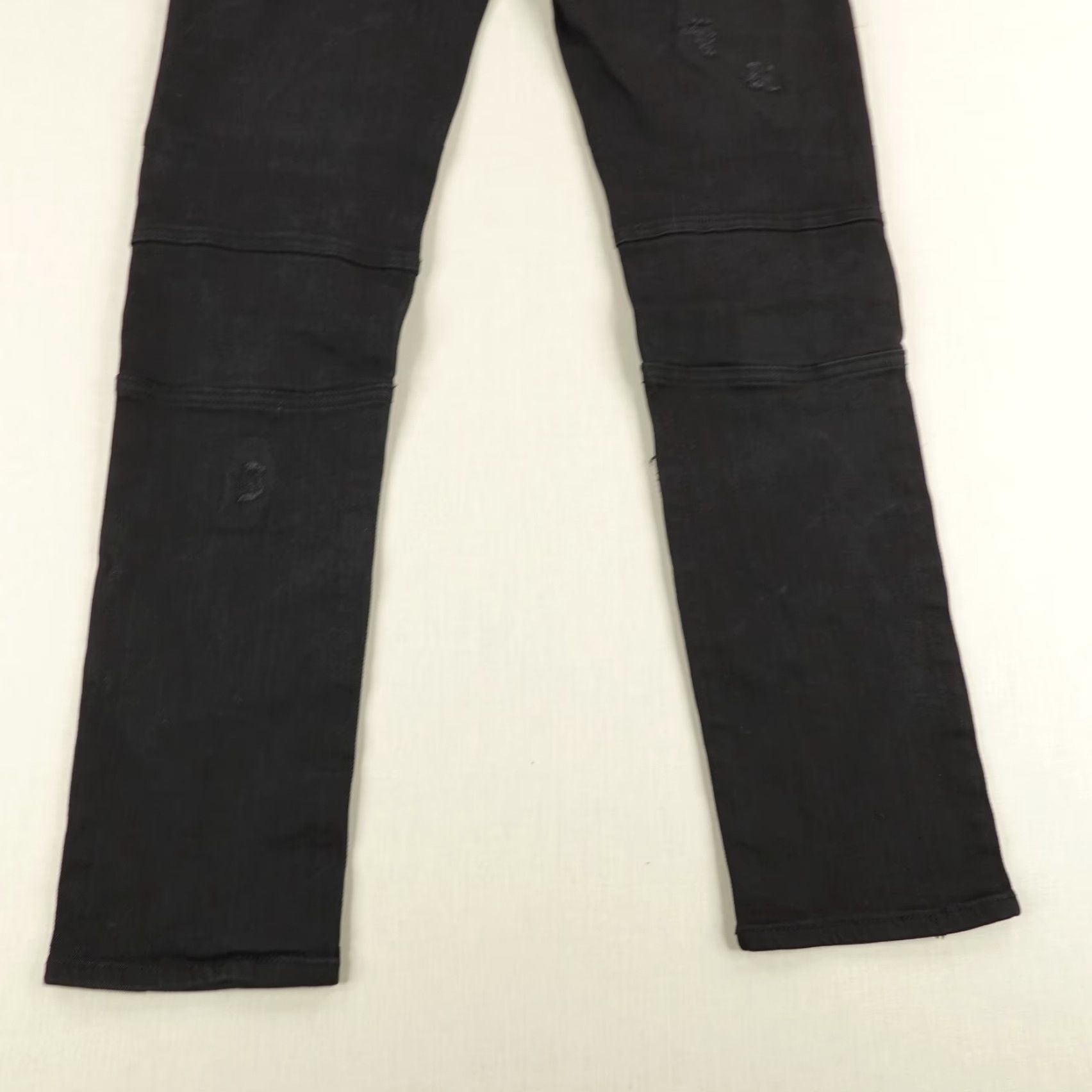 Denime Makobi Slim Fit Jeans Mens 30x32 Black Denim Distressed Stretch Pockets Size US 30 / EU 46 - 6 Thumbnail