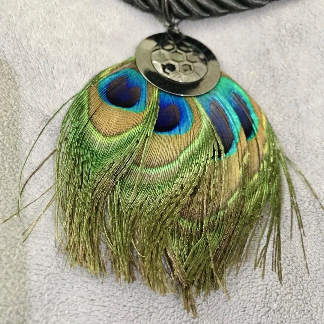 14th Addiction Y2K Ethnic Peacock Feather Necklace Size ONE SIZE - 3 Thumbnail